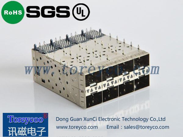 SFP 2×4光纖連接器 光纖模塊座